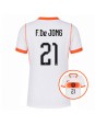 Nederländerna Frenkie de Jong #21 Replika Borta Kläder Dam VM 2026 Kortärmad